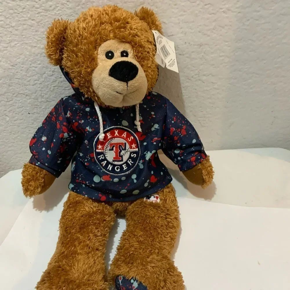 New Good Stuff Texas Rangers 19" Bear Plush Hoodie Shirt MLB Officially Licensed